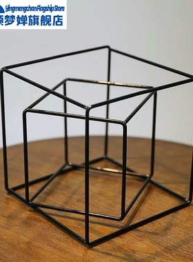 极速定做正方形铁艺框架长方形几何D立体方框摆件婚庆装饰配饰铁