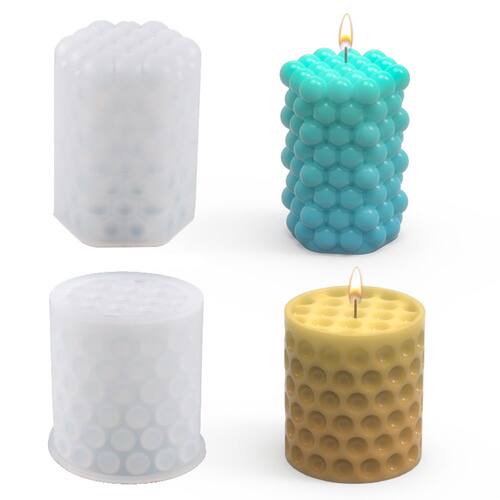 极速3D Cylinder Candle Mold DIY Silicone Candle TMold Cake R