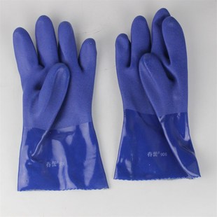 极速春蕾906耐油加厚防水橡胶工业劳保水产杀抓捕鱼W维修防滑手套