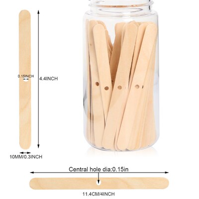 极速50pcs Wooden Wax Core Holder Soy Wax forP Candles Aromat