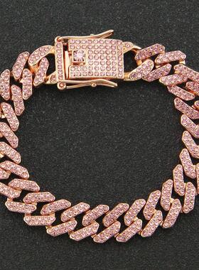 极速Full diamond diamond Cuban chain necklace hipster c.ool