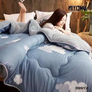 新品newwinter thick warm wooly flannel comforter duvet quilt