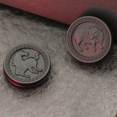 新品手推响币十二生肖图案发泄创意解压啪I啪币便捷随身携带PPB礼