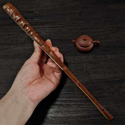 极速厂销老e艺人制作宣纸摺扇95寸天然去皮罗汉竹老菸杆料扇骨工