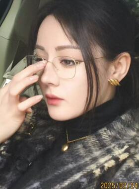 热巴同款上脸无螺丝超轻手工眼镜多边形简约设计5g林德眼镜carlos