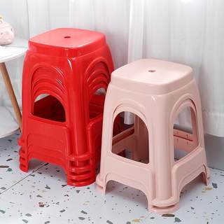 塑料椅子可叠放餐桌家用加厚简约现代餐厅轻奢网红靠背餐椅高凳子