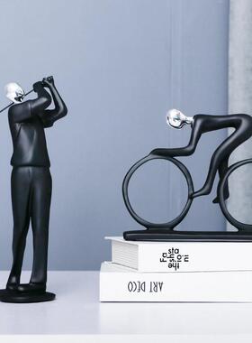 创意运动人物摆件轻奢高档客厅家居摆设高级书架酒柜装饰艺术模型