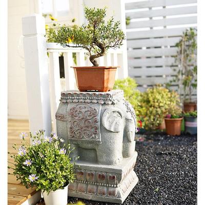 户外庭院花园布置大象石墩花盆户外别墅庭院露台盆景底座造景摆件