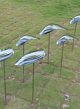 不锈钢小鱼现代祝福抽象镂空广场金属园林户外水池装饰雕塑简约刻