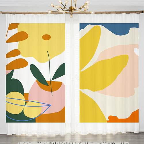 北欧简约ins风小清新少女心卧室服装店试衣间定制遮光窗帘网红款