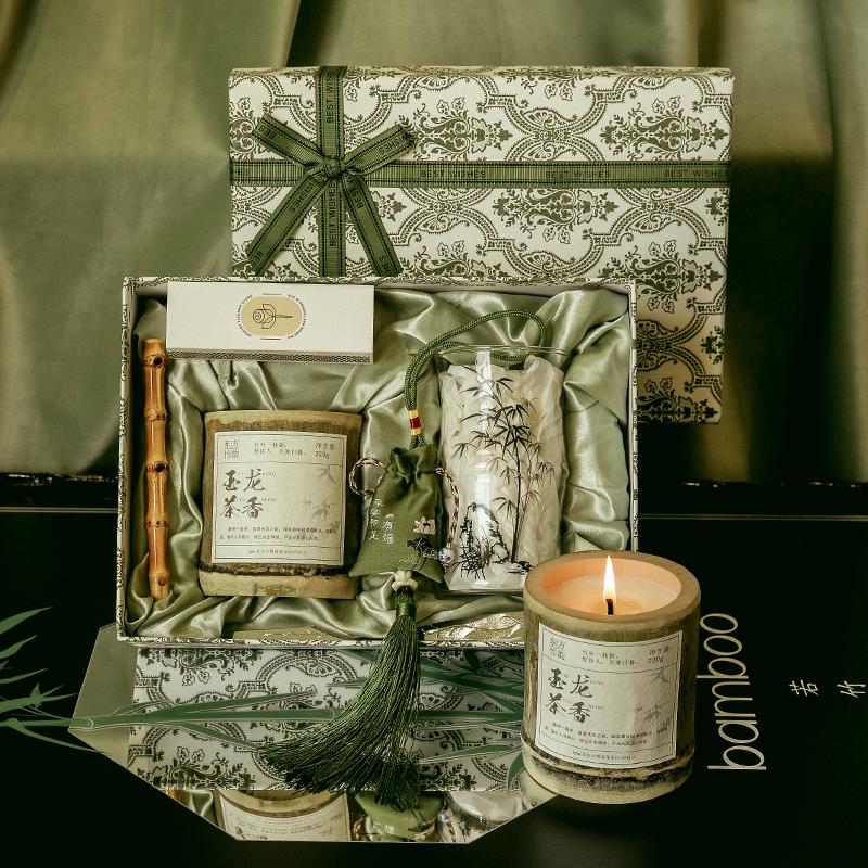《东方竹韵》国风竹子元素香薰蜡烛礼盒商务礼品送生日礼物好寓意