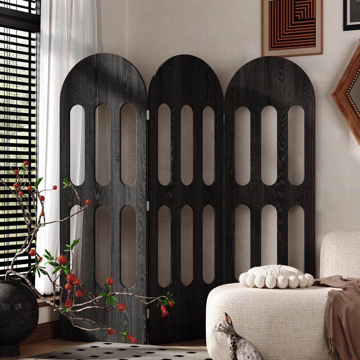 法式中古屏风隔断客厅移动折叠挡板艺术家用房间遮挡轻奢简约现代,住宅家具,折屏,淘宝优惠券,粉丝福利购,淘宝优惠卷