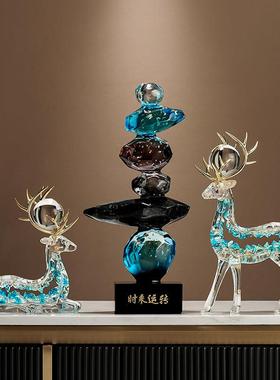 时来运转摆件高级感客厅酒柜电视柜装饰品入户玄关办公室乔迁新居