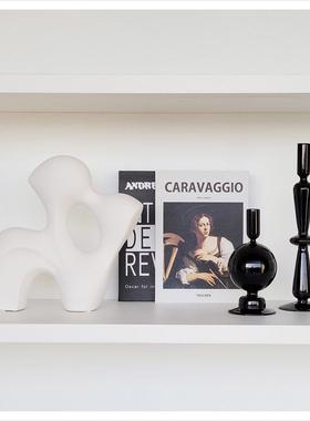 现代样板间书房简约家居软装饰品创意工艺品玻璃陶瓷摆件ZH3021