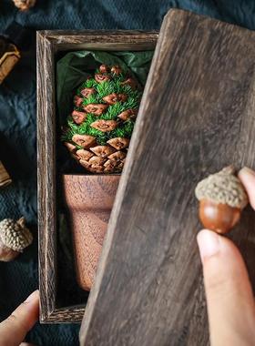 种籽造物青松植物香薰办公室桌面小摆件工位情绪稳定文创生日礼物