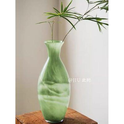 JIU此时 | 新中式宋代美学花器手工琉璃花瓶博古架玄关客厅摆件