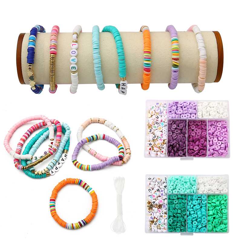 速发MLKSSJ1160PcsSet 6mm Acrylic Beads Colorful Clay Craft