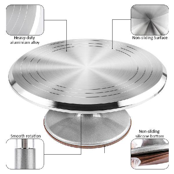速发12 Pcs/Set Turntable Pastry Rotating Plate For Cakes Sta