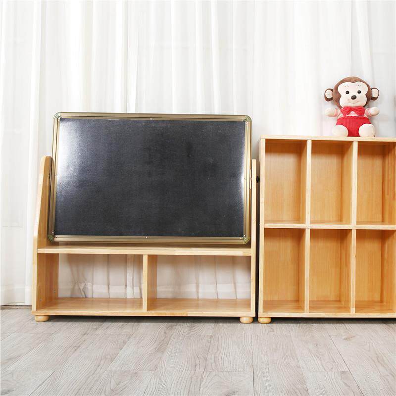 幼儿园美术区实木可移动美工台儿童早教画画架收纳储物画纸综合柜