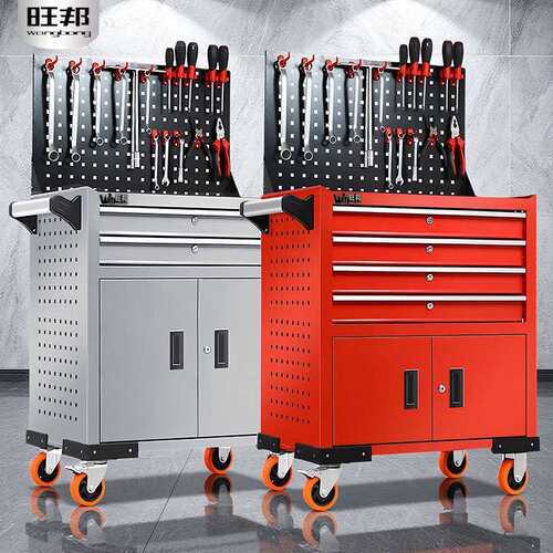 汽车维修移动工具箱带轮工具柜五金搬运工具车多功能零件手推车