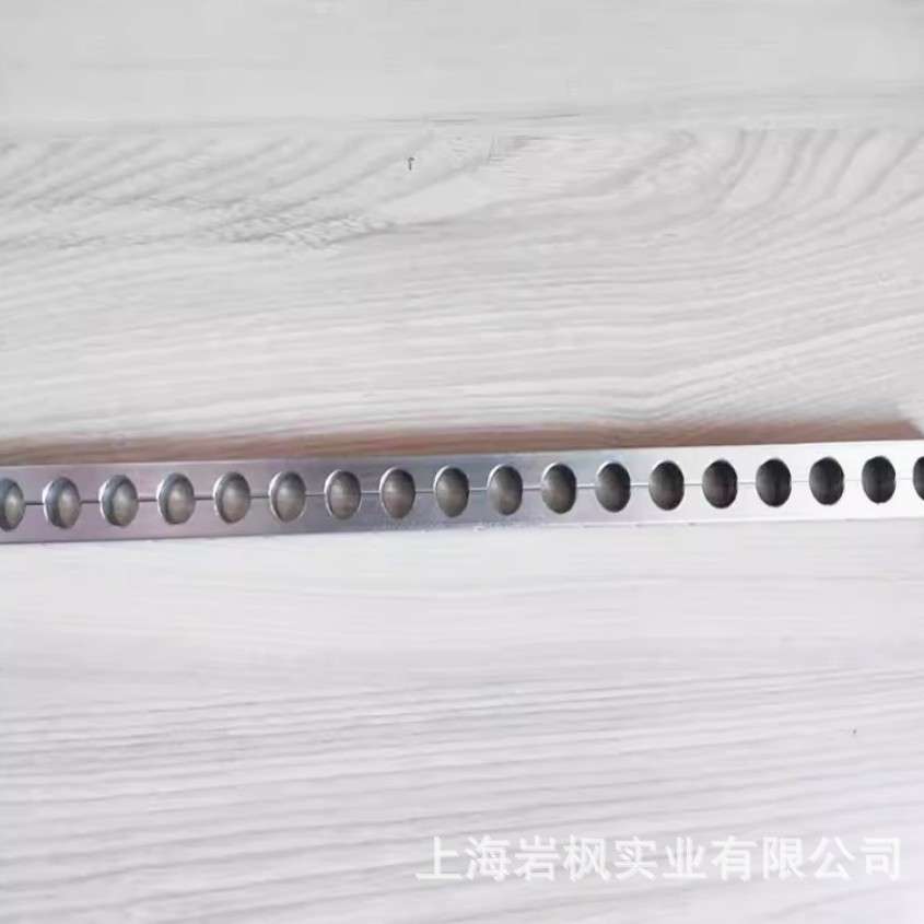 铝合金多孔管夹长条管卡管路卡子多眼铝条铝排连孔管座一米固定夹
