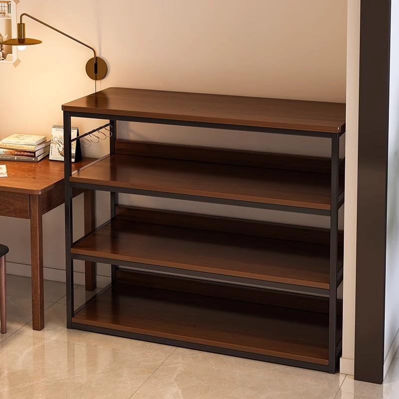 落地书架置物架靠墙多层租房窄柜家用架子收纳架书桌旁网红展示架