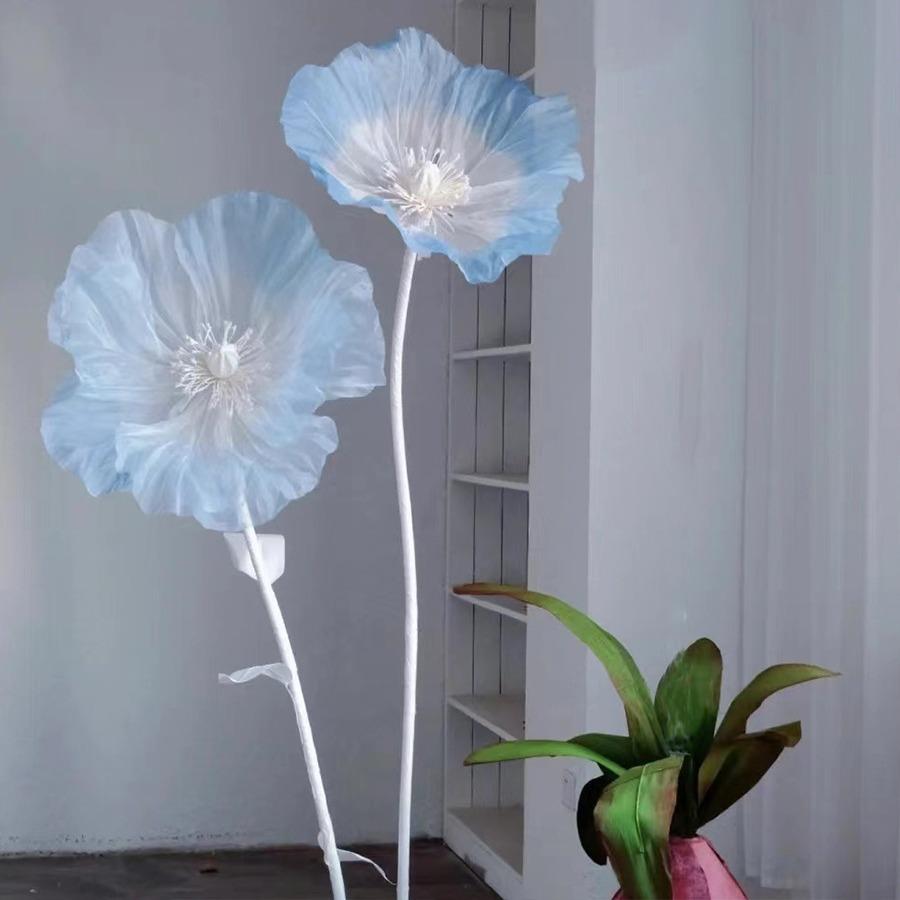 婚庆道具真丝花丝网花橱窗装饰摆件商场大型手工纸花丝网花布置