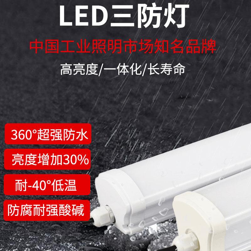 冷库灯三防灯防水防潮冻库灯长条灯2米4米耐低温抗冻20W30W40W60W