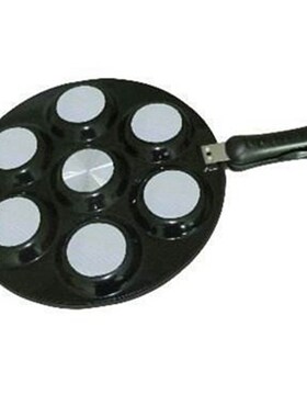 速发dlubo  f egg cakeemould7孔圆双面不粘煎蛋锅蛋糕模烘焙模铝