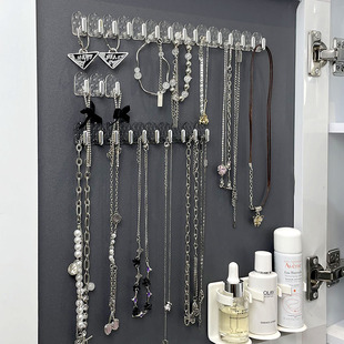 速发打挂钩迷你免排无痕柜门镜柜门后项链发圈一小孔联排车载黏钩