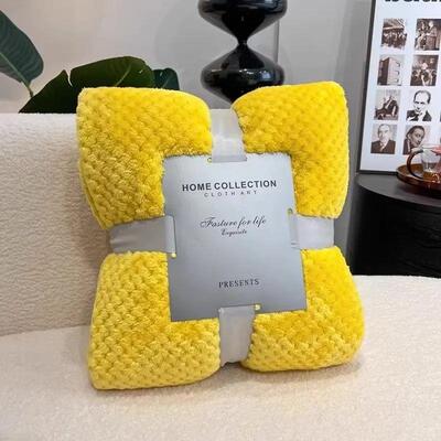 速发Solid+Soft+Warm+Fleece+Plaid+Blankets+and+Bedspreads+Liv