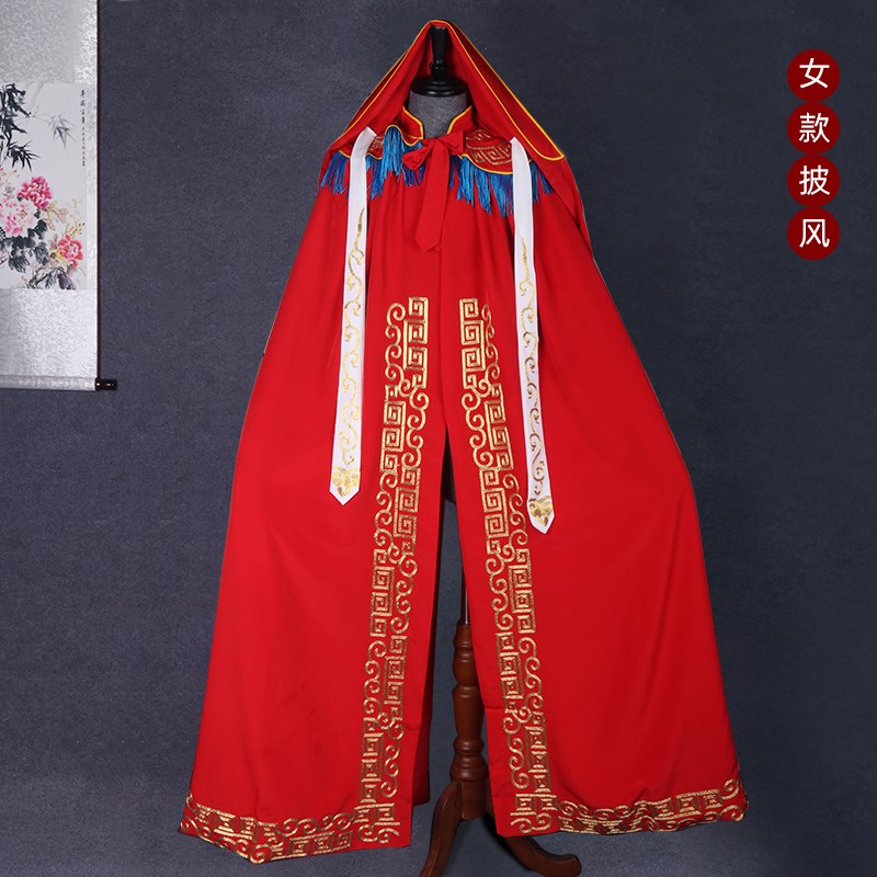 现货速发戏曲老旦老生男素披风京剧粤剧古装演出佘太君全金绣花镶