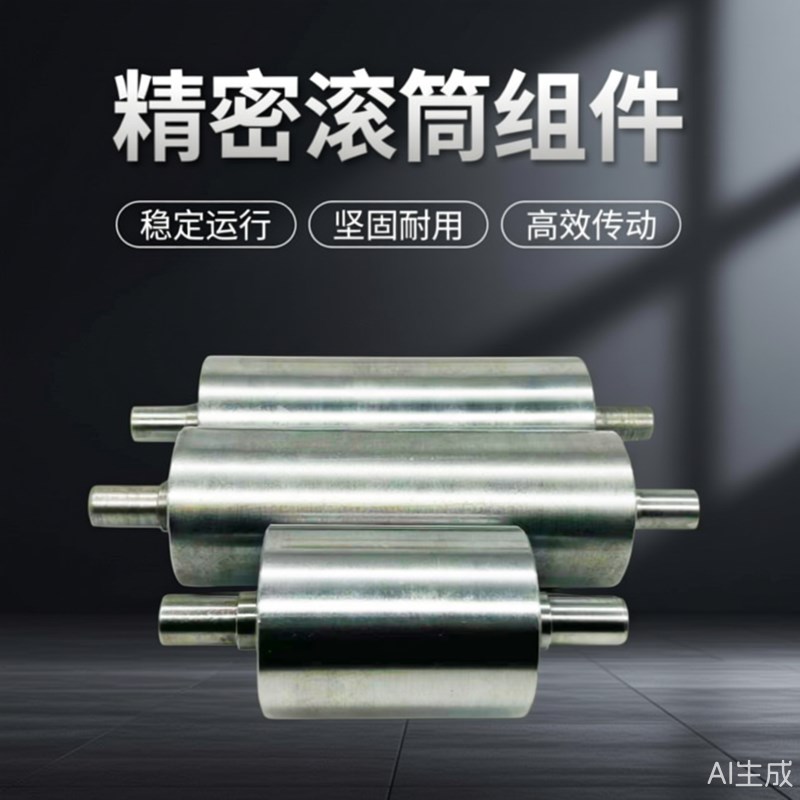 速发流水线滚筒输送机配件重型主从动滚无动力滚筒传带托辊滑道送