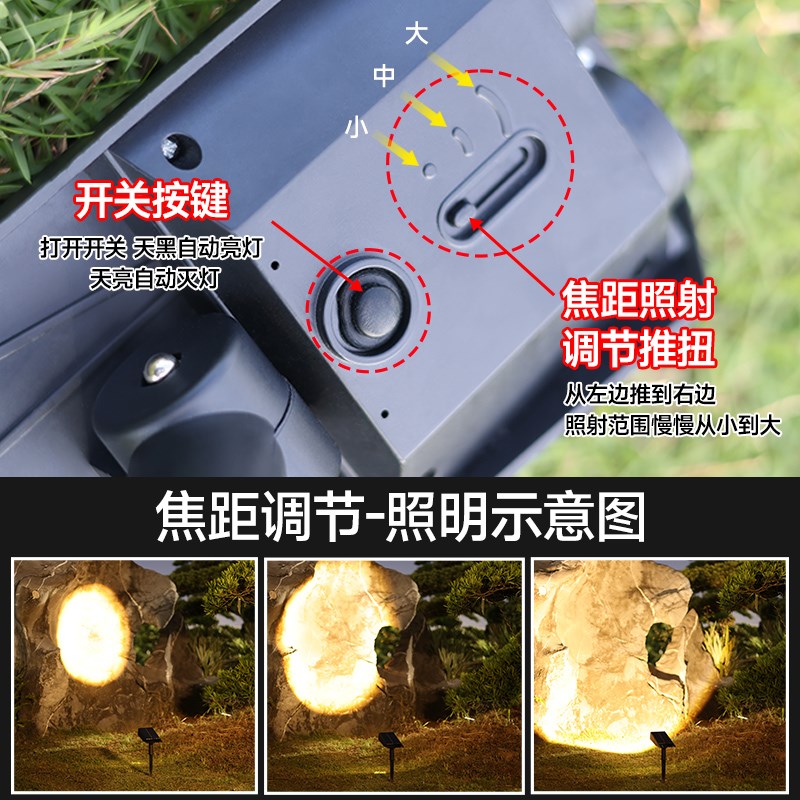 速发太能洗墙灯庭院灯室外投光灯地插灯花园户外防水射灯超亮照树