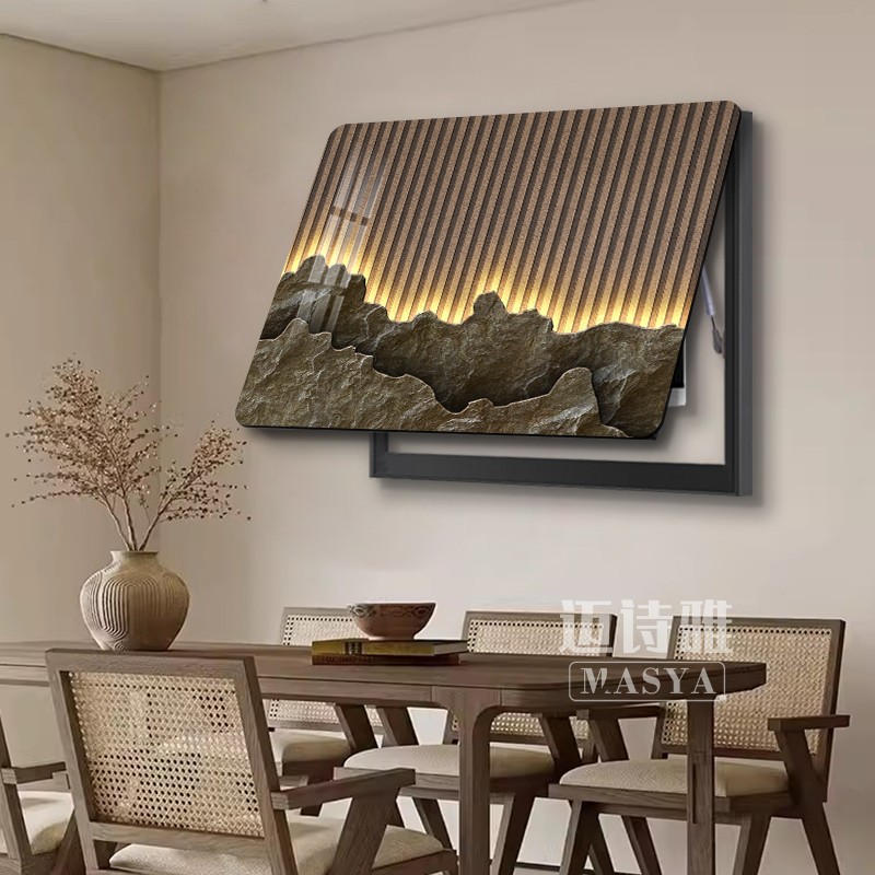 速发侘高风电表箱装饰画挂级感餐厅寂画配电箱遮挡画电闸箱总开关