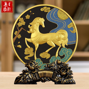 速发好运马上肖生来马到成功摆件家品装饰居客厅唐马桌面展示柜工