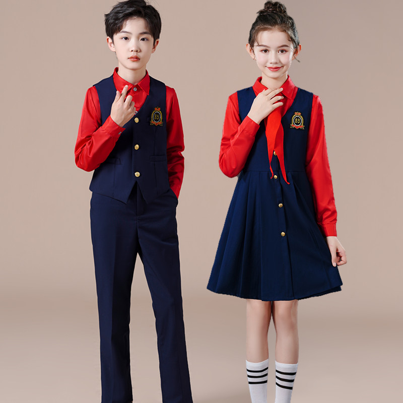 速发六一儿童演出表小男生合唱团服演服学童朗诵班服幼儿园校服