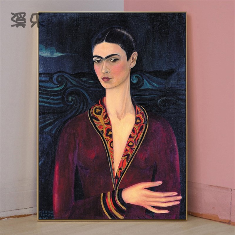 速发弗里达 装饰天古典人物抽象画画鹅绒的自壁画艺术风格油画