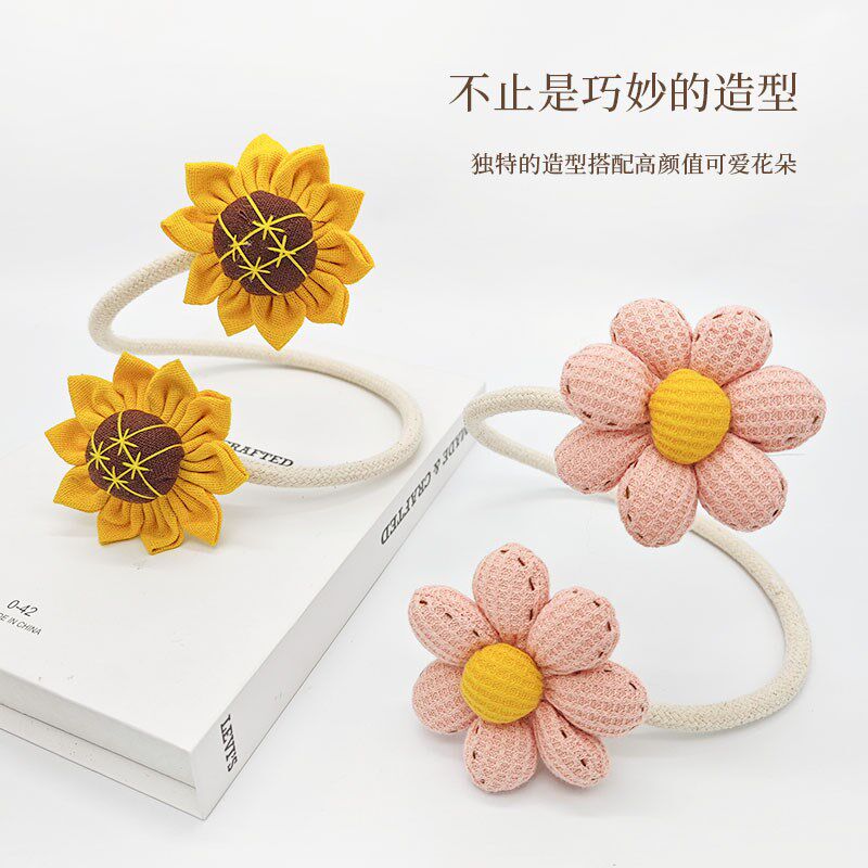速发公主风窗帘扣带一对装创意花朵白纱扎束带绑绳装饰点缀收拢夹