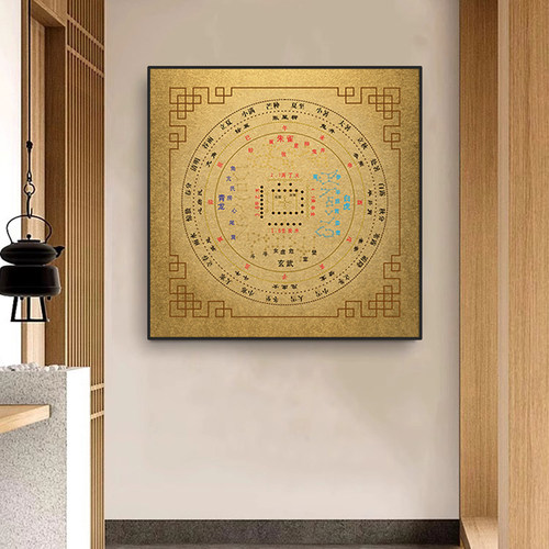 定制河图地支节气星宿贴28星宿方位贴地理星象排列贴图教室装饰画