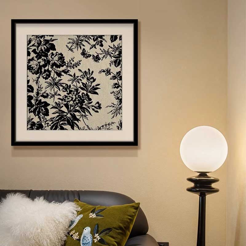 花蝶图国风小众艺术挂画中古风客餐厅玄关走廊复古装饰画金优贝图片