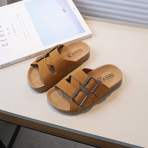 女童海边百搭复古勃肯鞋韩版一字