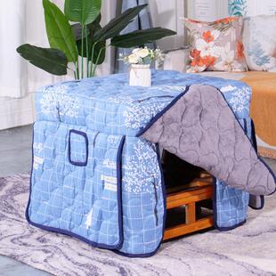 极速烤火桌子罩套加厚烤火被正y方形考火架罩加绒烤火罩电炉罩家