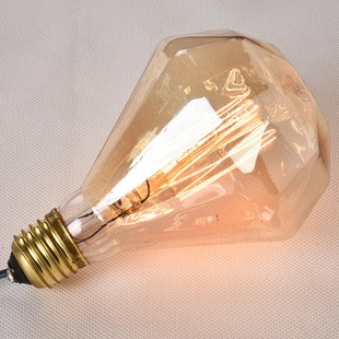极速爱迪生钨丝灯泡E27螺口复古调光灯泡40w瓦QG95钻石白炽灯泡球