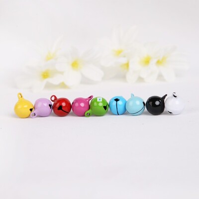 新品50pcs 12mm Beautiful Candy Color Bells Copper LooYse Met