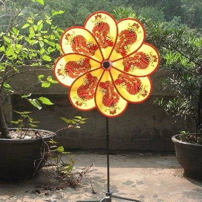 极速8 Blades God of Wealth Wind Spinners LawnU Pinwheels