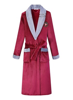 极速Autumn fWinter Thicken Robe Men Kimono Bathrobe Gown Nig