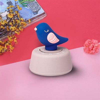 极速Mechanical Kitchens Timers Wind-up Rotatable Cute Bird