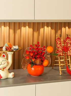 新品乔迁新居装饰布置用品招财猫摆件入户M玄关鞋柜家居新房子搬