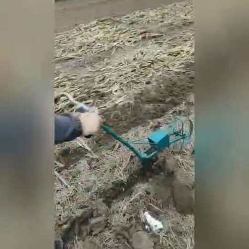 极速耕地机手动多功能开沟机小型耕田打田挖O地农用家用U人力犁地